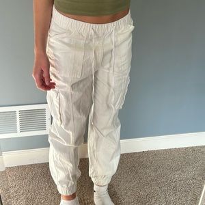 white cargo pants